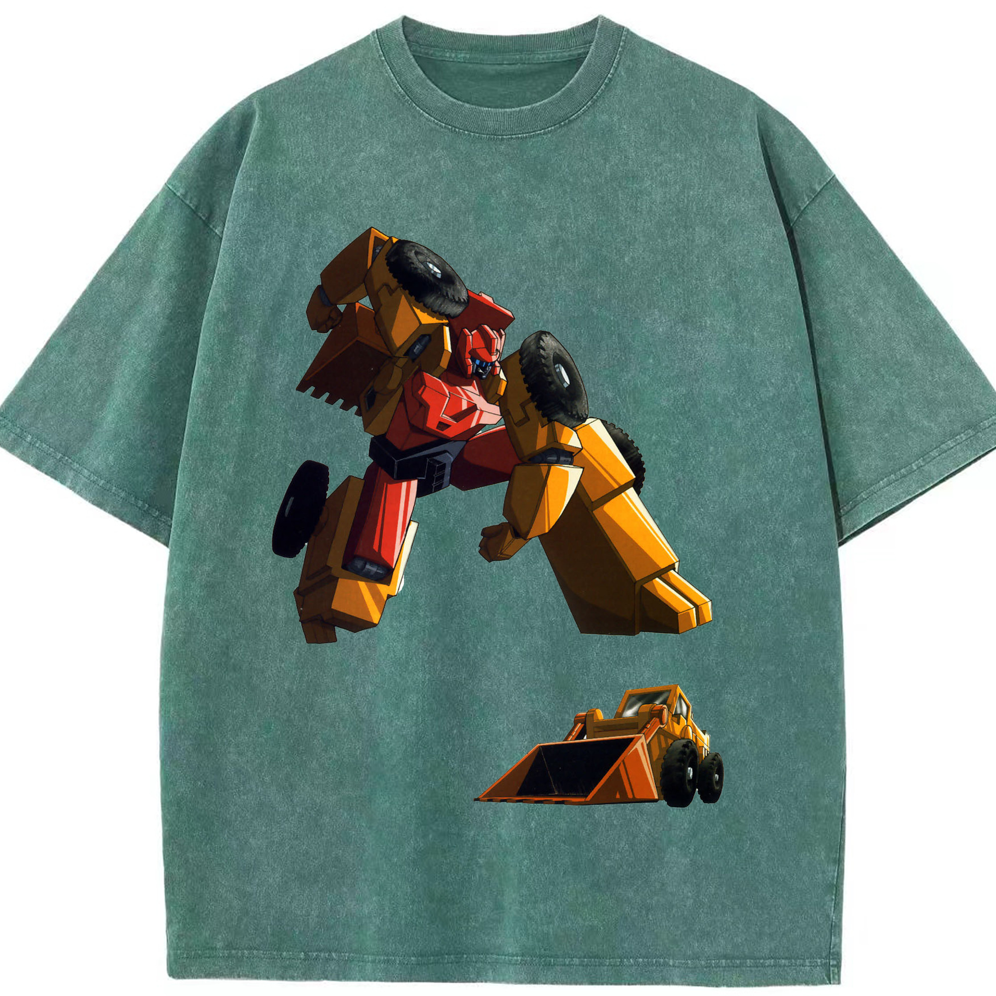 （画像用）  綿100% ヴィンテージ風 半袖Tシャツ（フロントプリント）